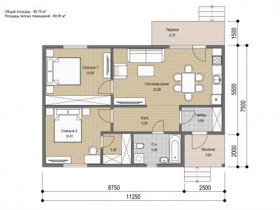 Проект дома 6-03К Проект дома 6-03К