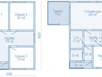 Проект дома МД1-88-110 Проект дома МД1-88-110