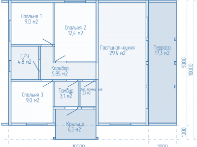 Проект дома ОД3-76-81 Проект дома ОД3-76-81